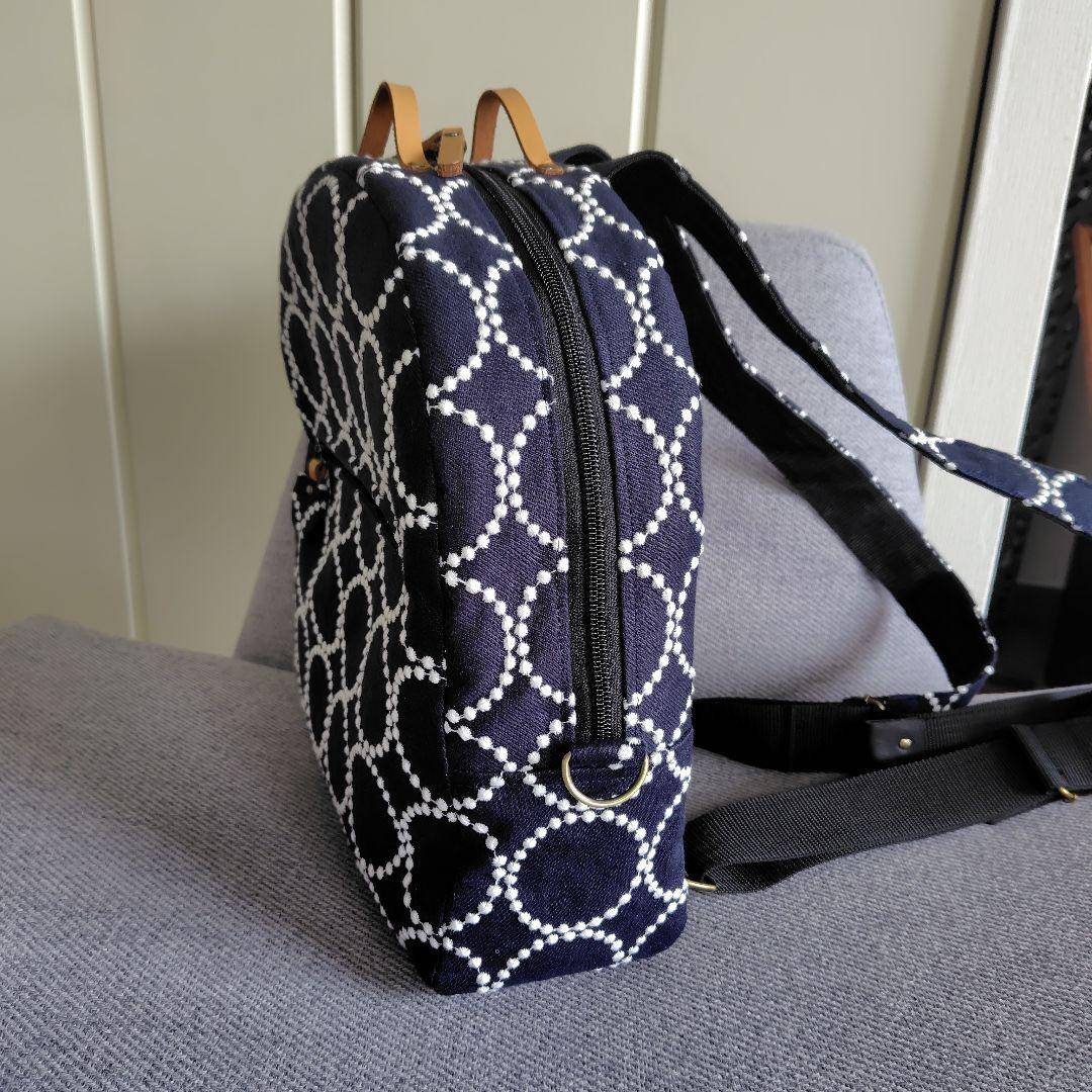ミナペルホネンタンバリン両開きリュックハンドメイド