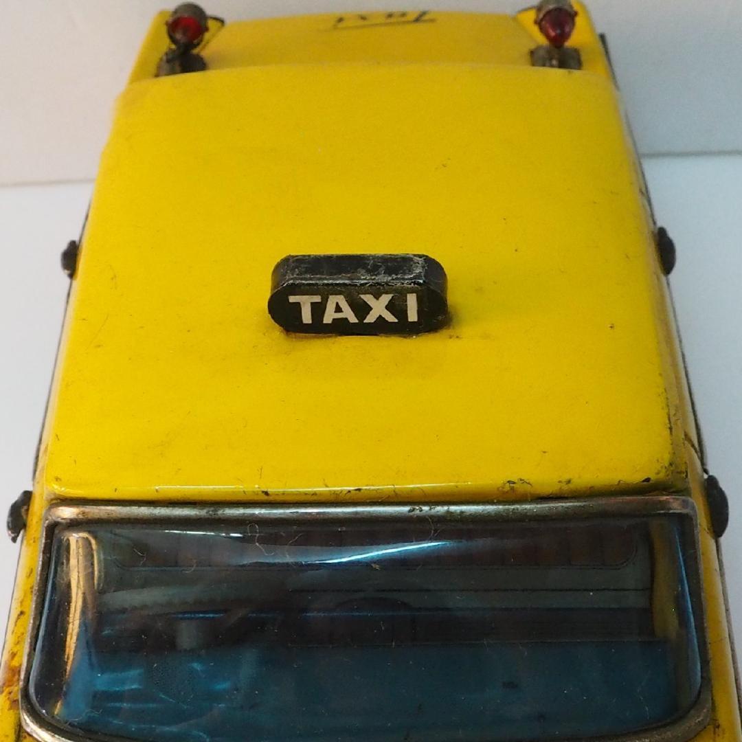 萬代屋【イスズ ベレル タクシー リモコン欠】当時物ブリキ製ミニカーTIN【箱無