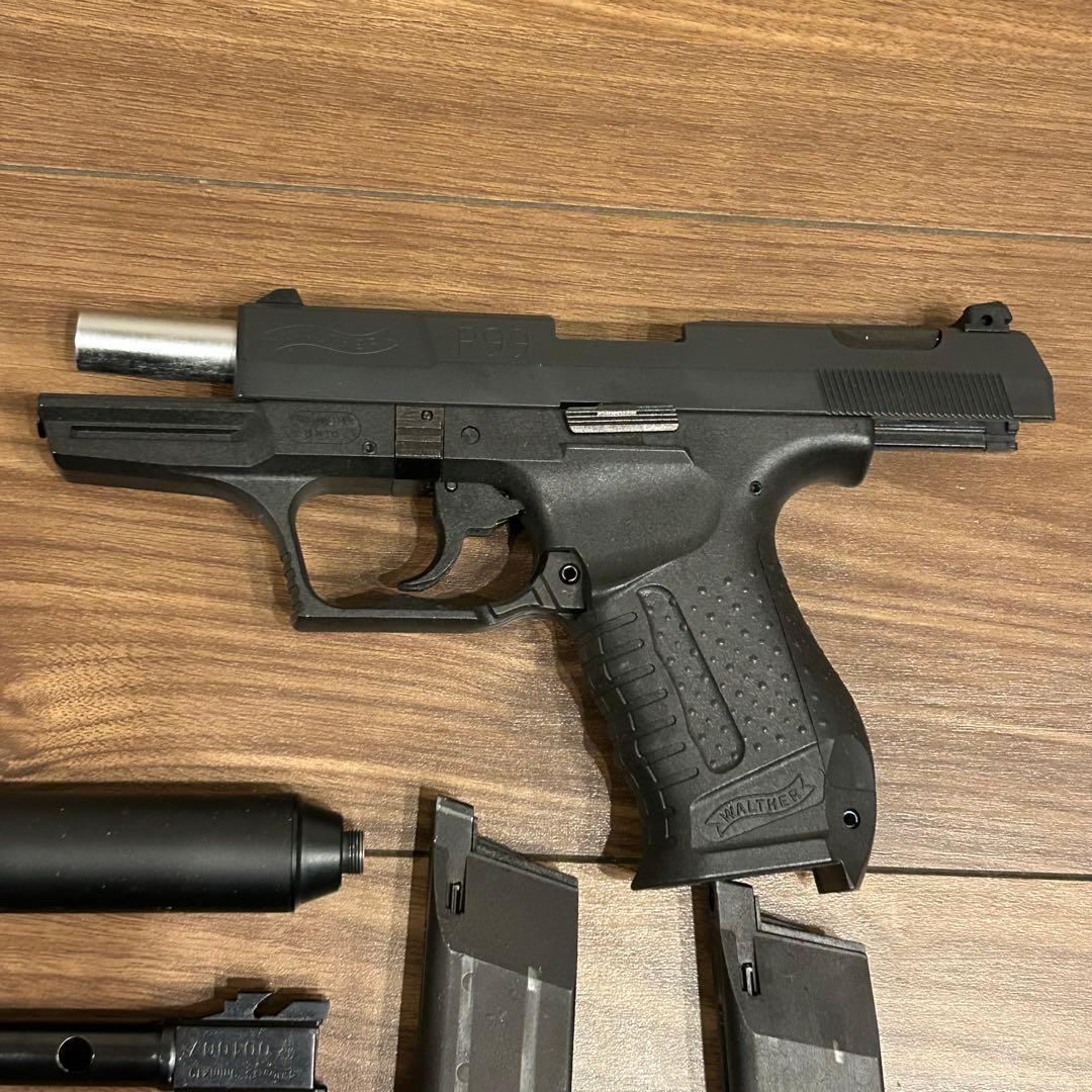 マルゼン ワルサーP99 ガスブローバックガン 限定モデル サイレンサー付き