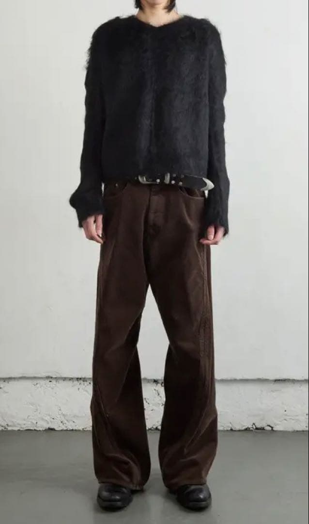 トップス nvrfrgt brushed mohair v-neck sweater