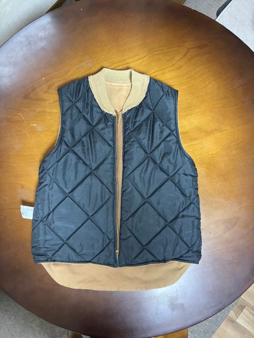 90's USA製Carhartt カーハート ダック ベスト 腰ゴム　星マーク