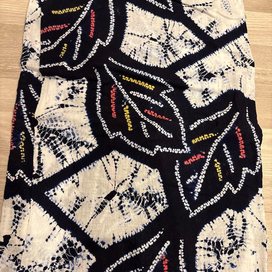 1日だけの限定特価 絞り浴衣 有松絞り 珍しい葉っぱ柄