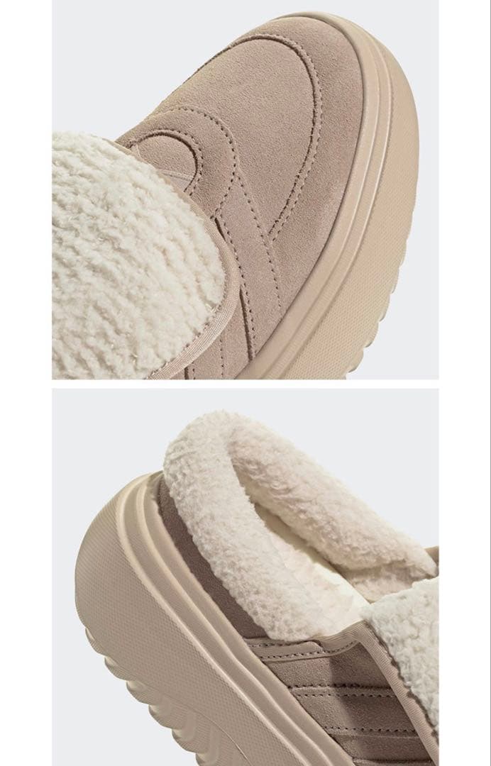 【韓国限定】24.5cmアディダスGRAND COURT MULEベージュ