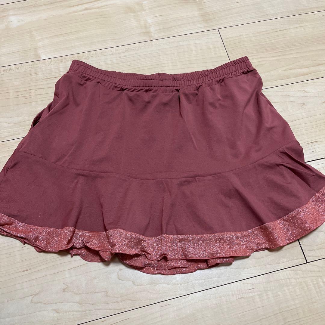 Admiral テニススカート ワインレッド フリル付き