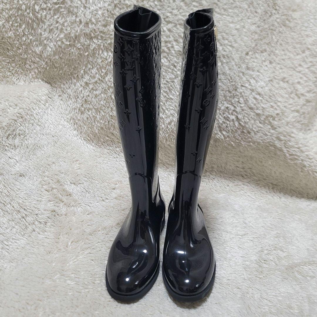 ルイヴィトン モノグラム レインブーツ ロング ラバー ドロップスライン