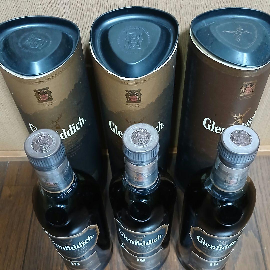 グレンフィディック18年　43度　750ml　３本セット　ケース付き
