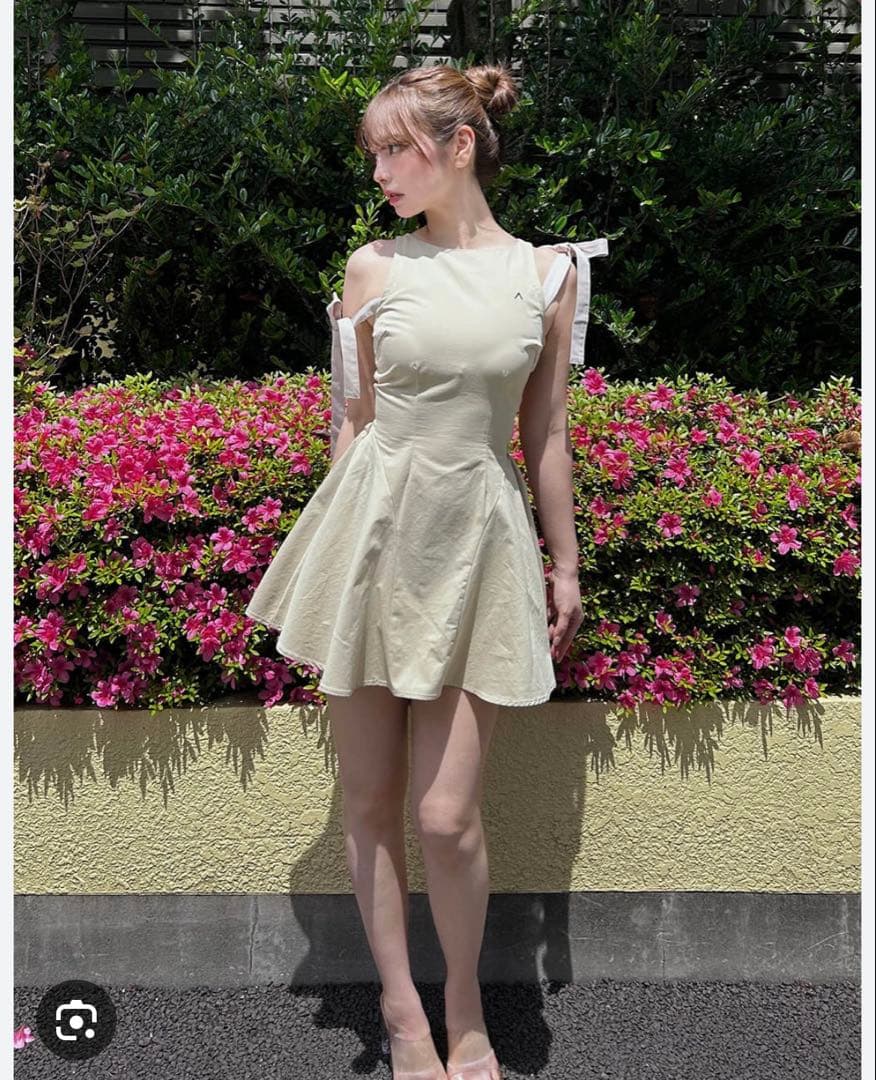 アンドマリー　Jozy ribbon flare mini dress ブラック