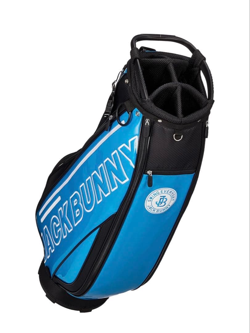 新品 JACK BUNNY ジャックバニー エナメル キャディバッグ ブルー