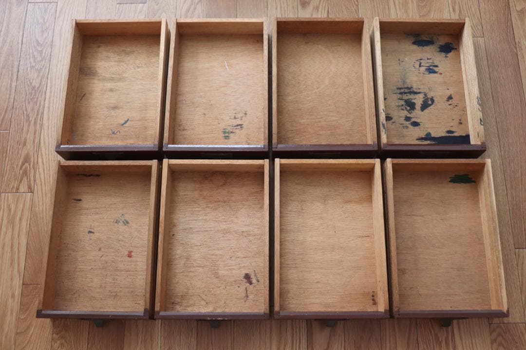 レトロ　木製　小引出し　文具整理　お子様の玩具整理