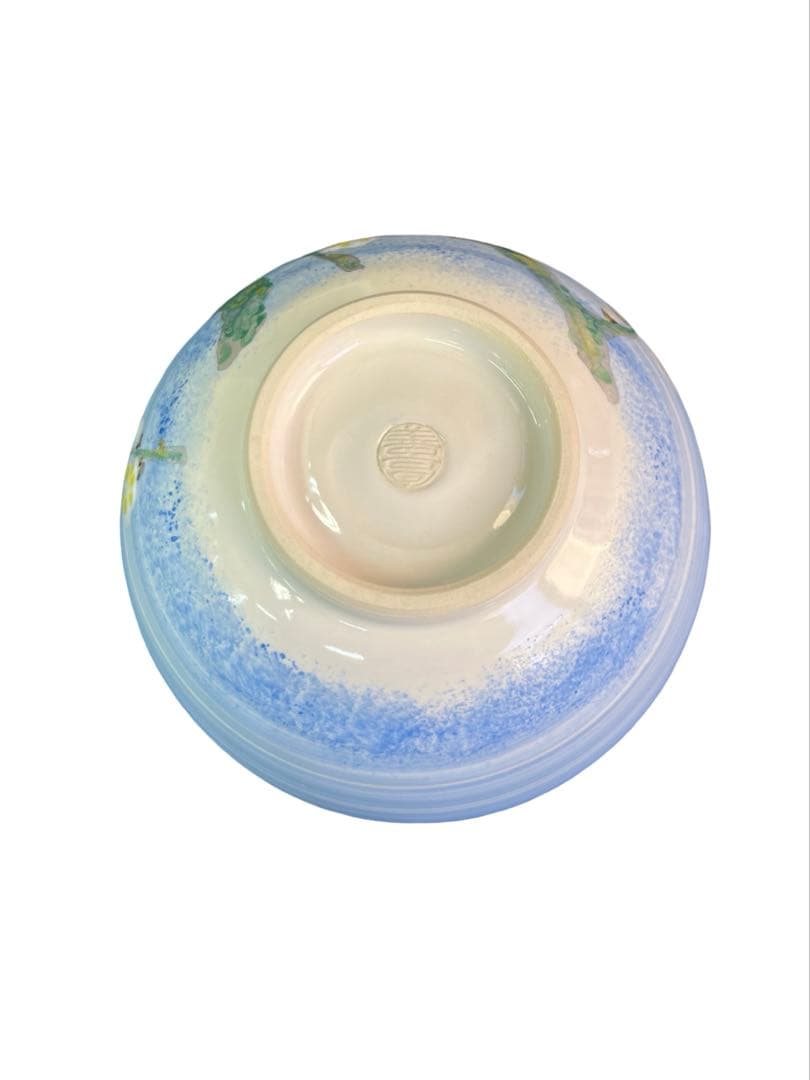 茶碗　白釉　白梅　抹茶茶碗　抹茶碗　山岡善高　茶道具