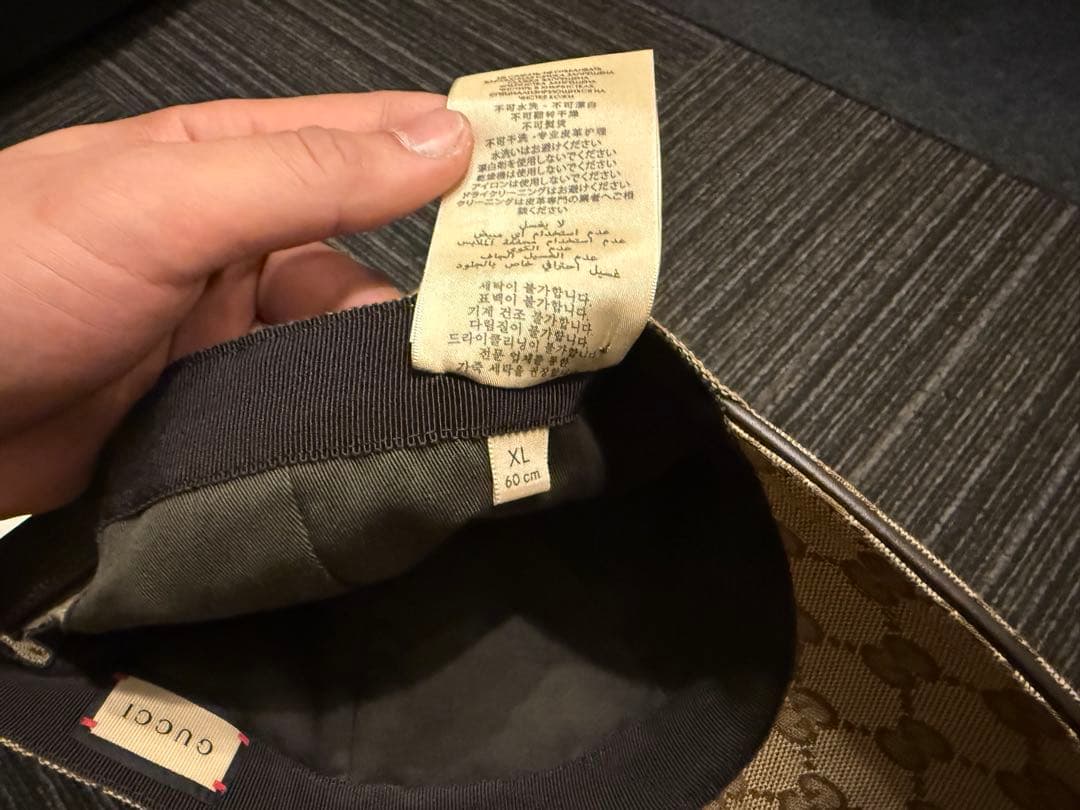 完全正規品GUCCI GGパターン XL 60cm ベースボールキャップ
