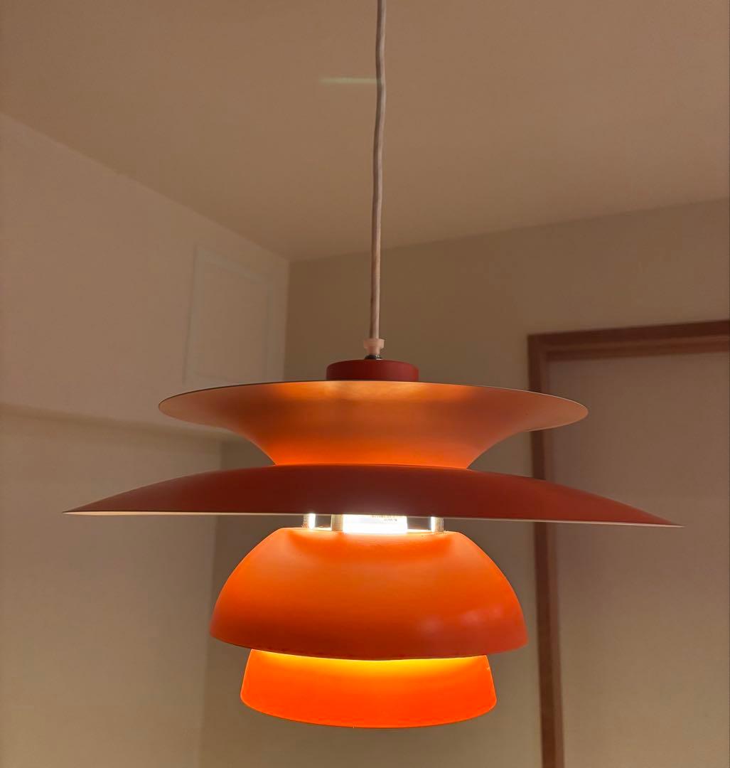 長澤ライティング ペンダントライト1K-W60 オレンジ 北欧モダン