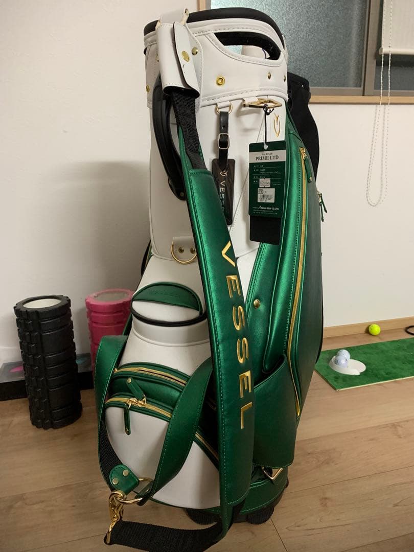 VESSEL ゴルフバッグ グリーン/ホワイト