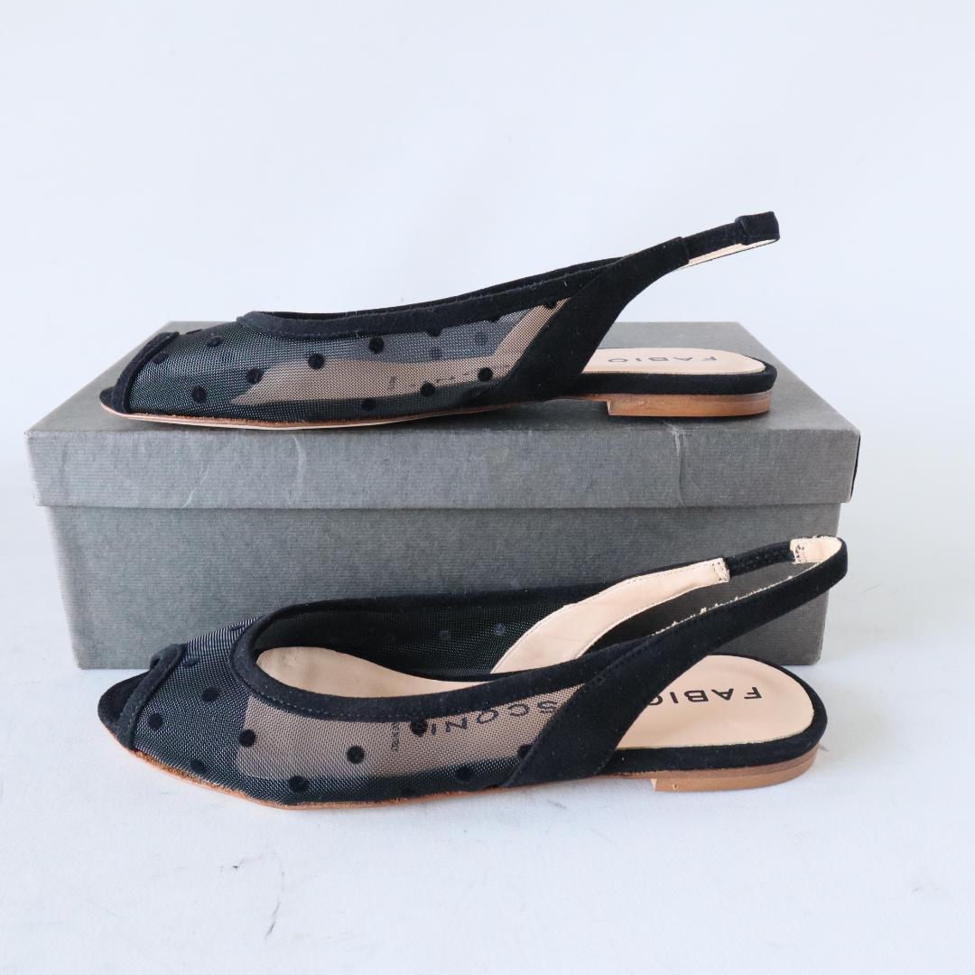 未使用ファビオルスコーニバックストラップチュールサンダル35/22-22.5cm