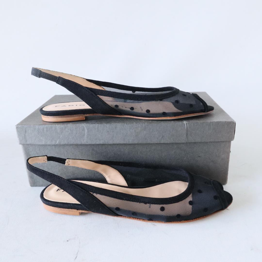 未使用ファビオルスコーニバックストラップチュールサンダル35/22-22.5cm