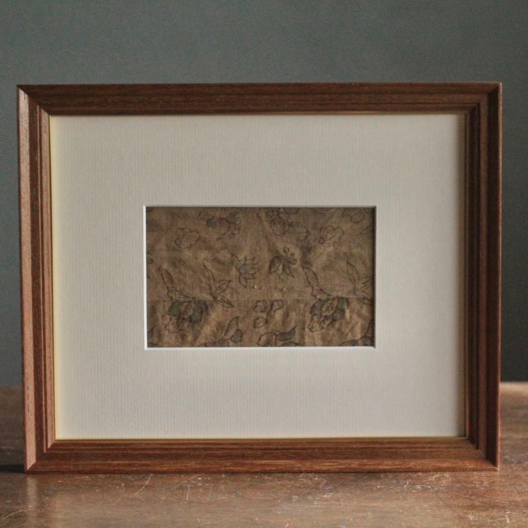 古い 和更紗 端切れ 額装 古道具 アンティーク 古布