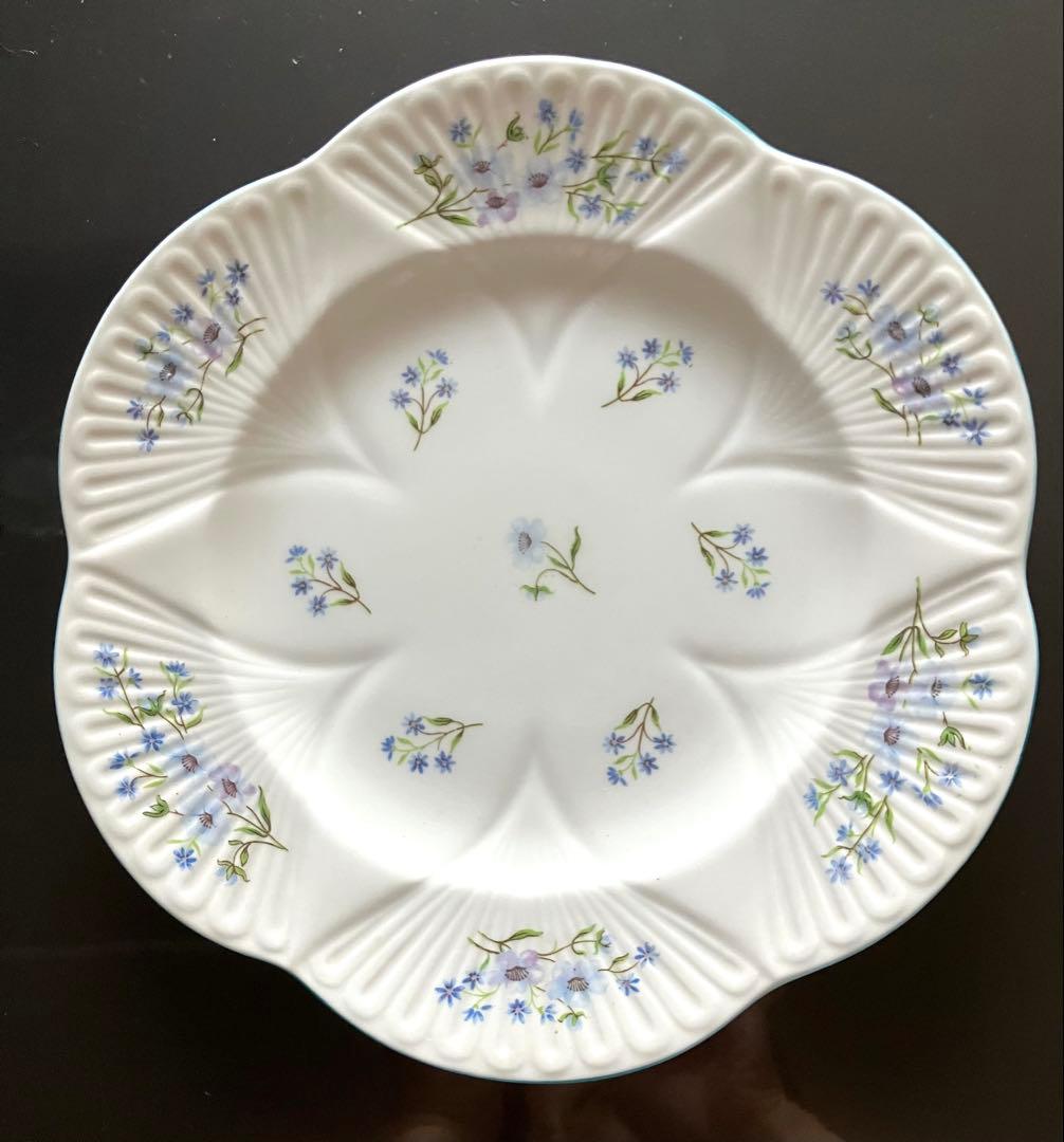 【希少品】　英国　シェリー　ブルーロック　 プレート3枚セット