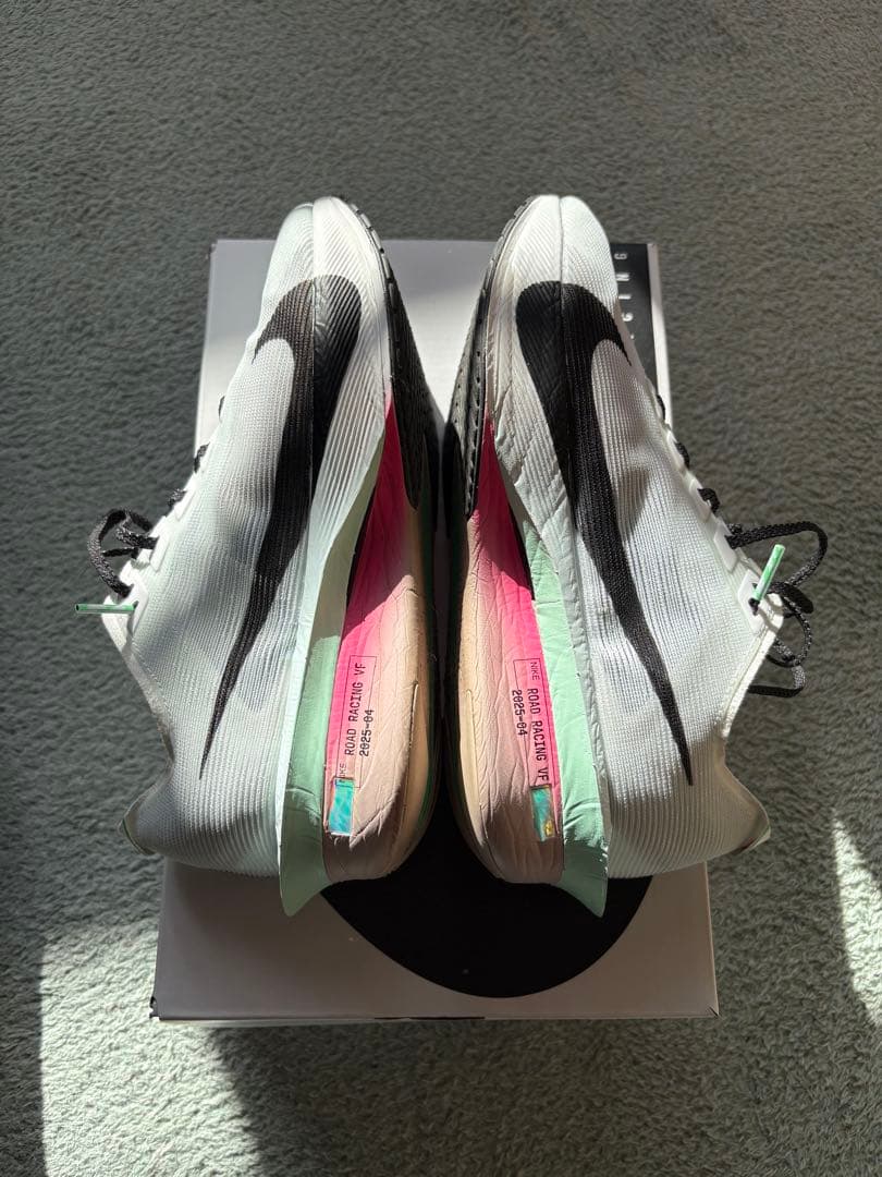 NikeZOOMX VAPORFLY NEXT%4ホワイト/グリーン