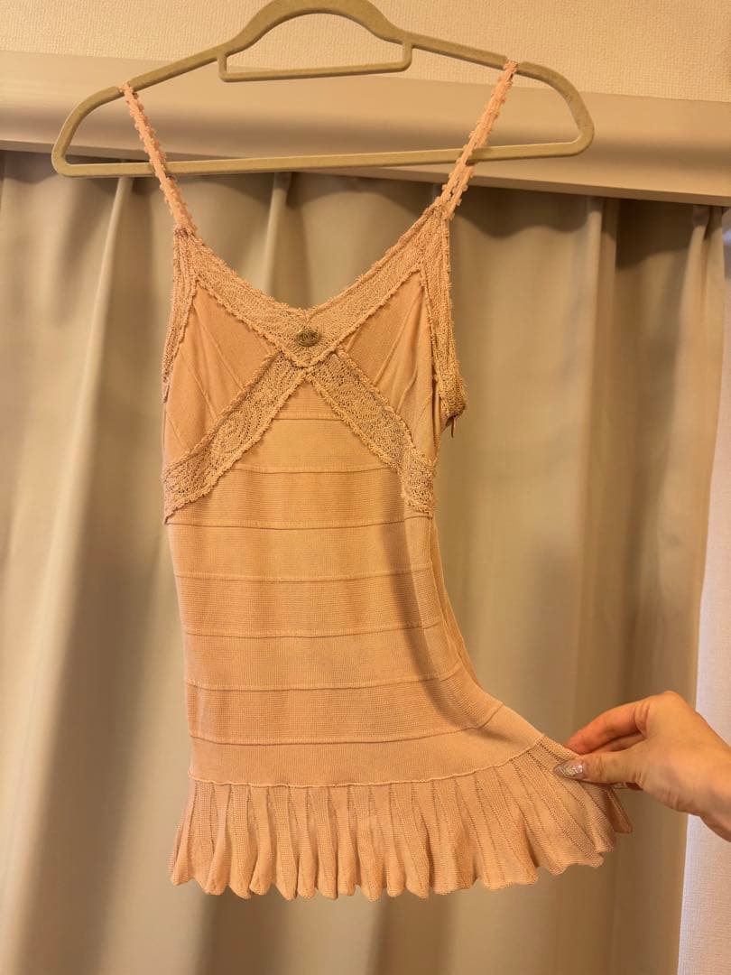 シャネル　フレア　レース　キャミソール