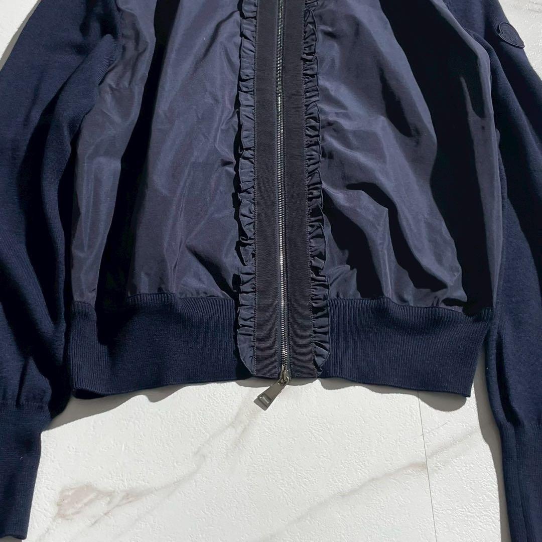 高級　モンクレール　カーディガン　ナイロン　切替　フリル　2022年