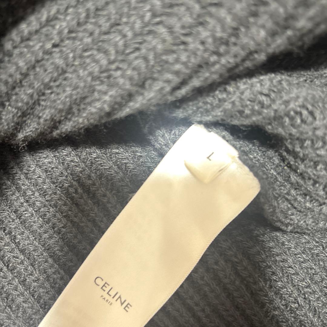 CELINE ブラック ロゴ セーター　L