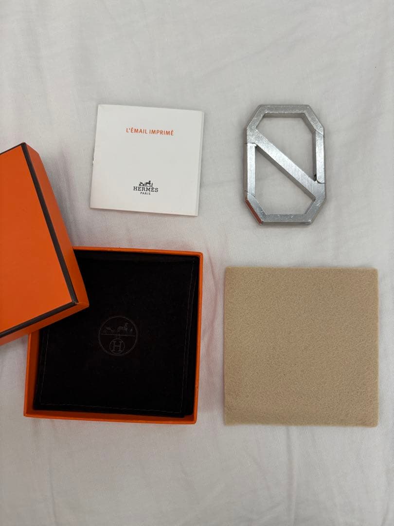 HERMES シルバー キーホルダー　カラビナ　デルタ