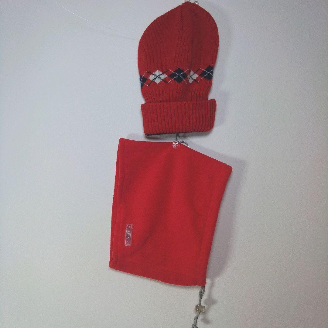 キスマーク　レディース　スノーボードウェア　Mサイズ　レッド　ブラック　ニット帽