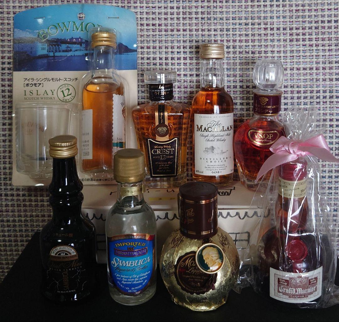 マッカラン　ディスティラーズチョイス　ボウモア　クレスト　ウイスキー　ミニチュア