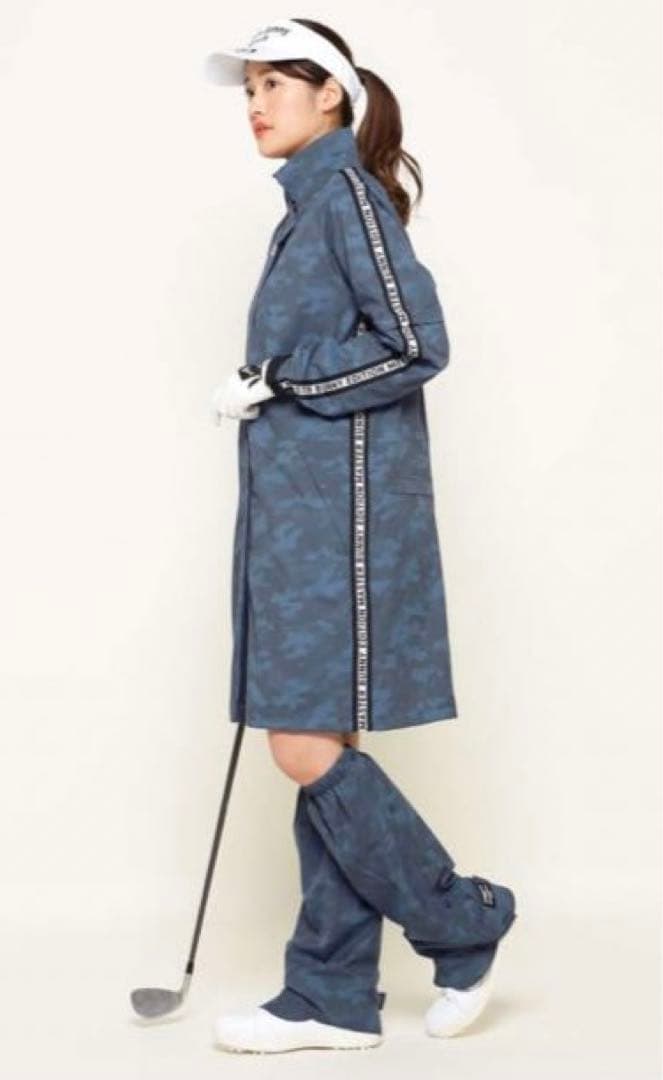 ◼️マスターバニー　レインコート　半袖　長袖レインウェア 迷彩 完売品 M ブルー