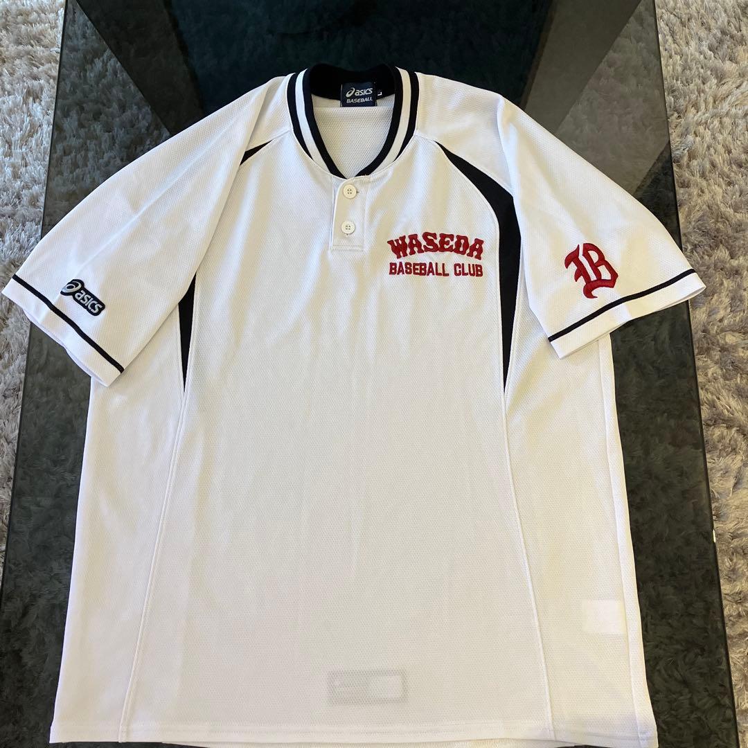 asics アシックス 早稲田実業 高校野球 ベースボールシャツ 練習着