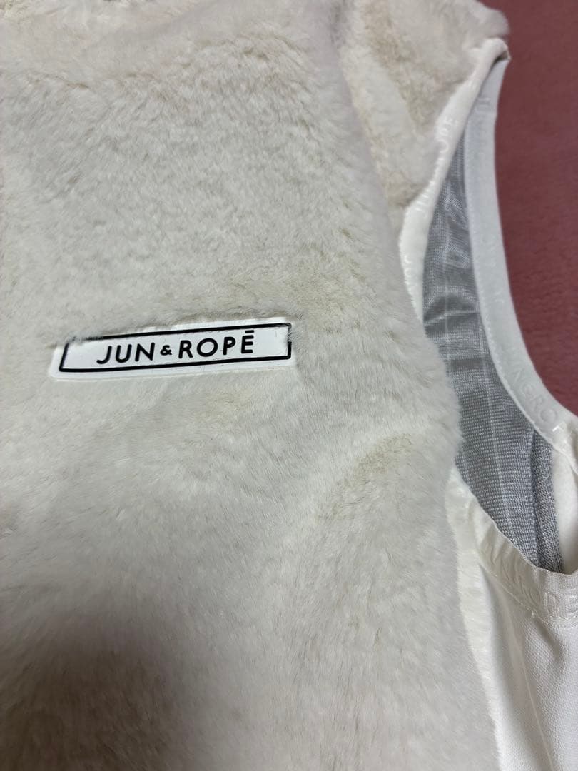 JUN&ROPE ボア　ワンピース　ホワイト