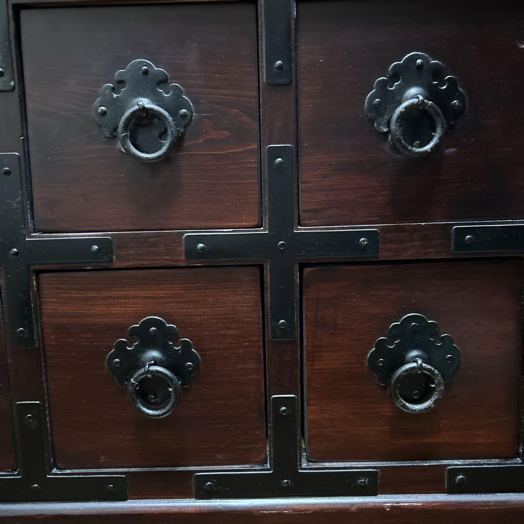 階段箪笥 古民家家具 アンティーク 小引出し 飾り棚 和箪笥 レトロモダン