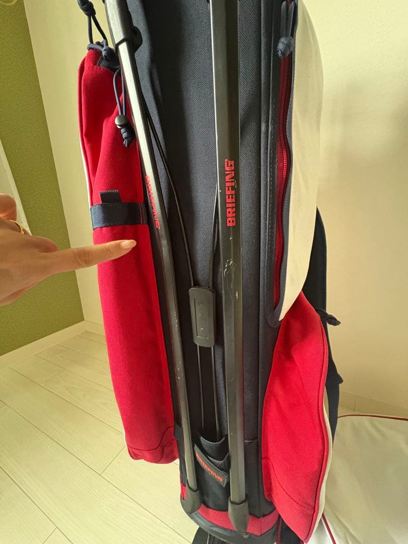 BRIEFING CUP ブリーフィング キャディバッグ ホワイト/レッド