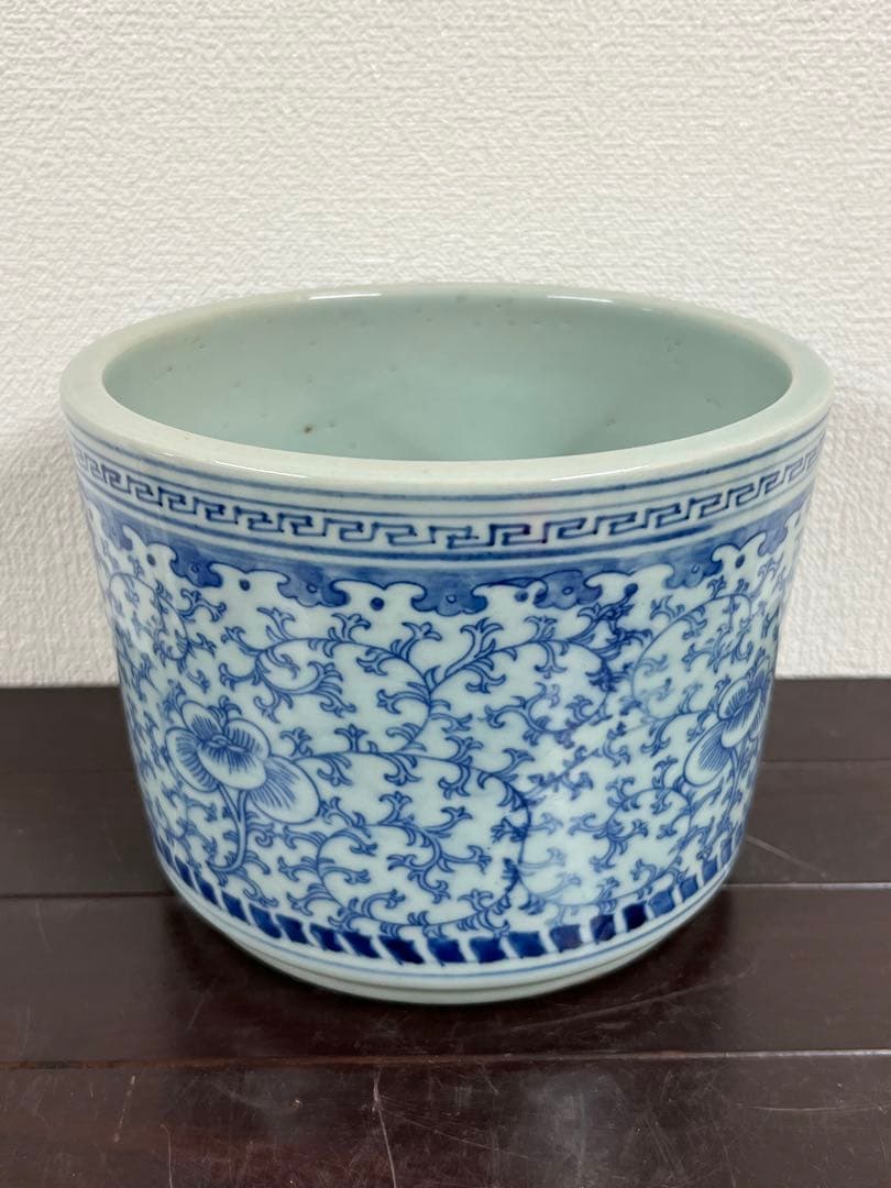 中国古美術　清時代染付け筆入　文房具　書 清時代中晚期 F--22