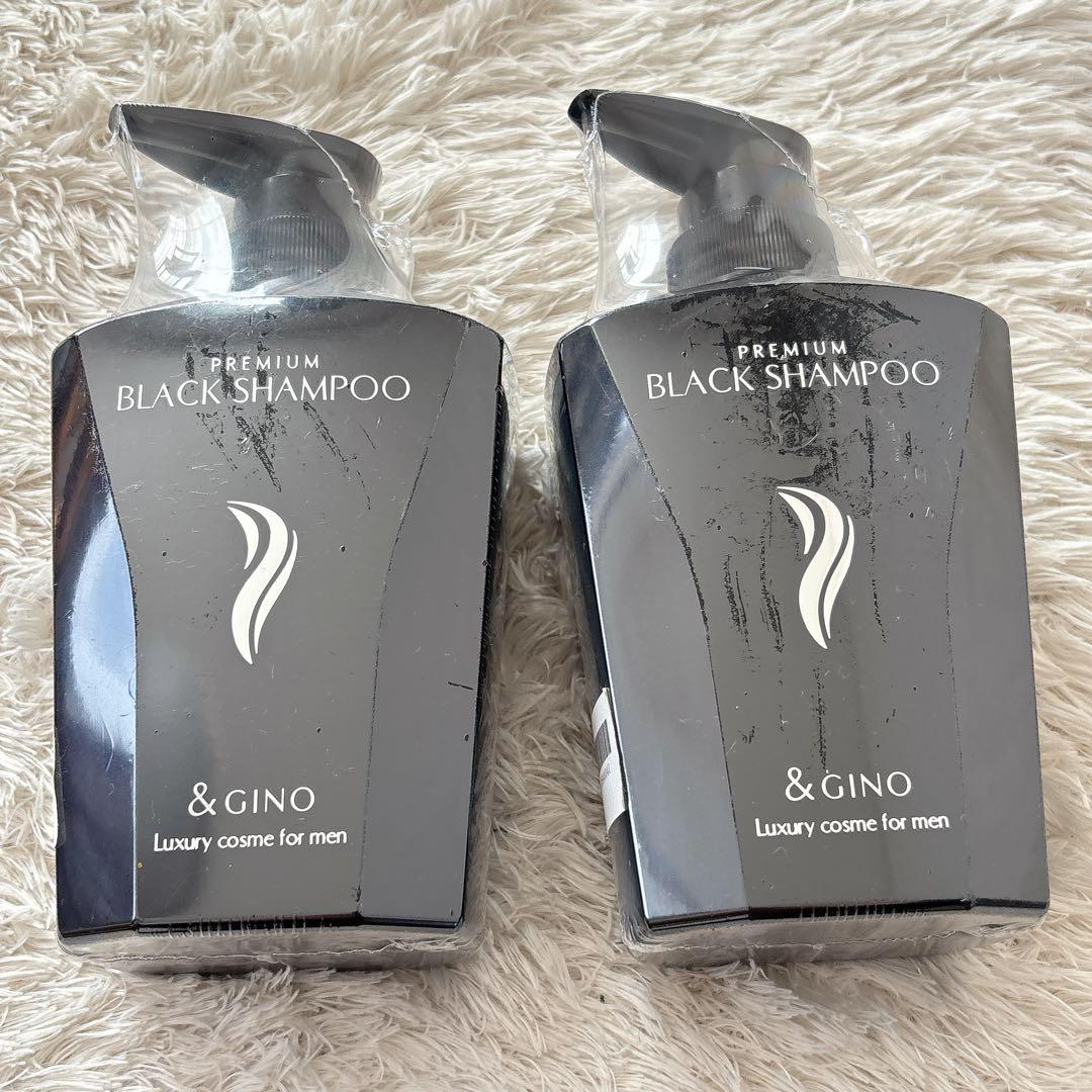 未開封 2本セット】&GINO 頭皮ケア プレミアムブラックシャンプー スカルプ