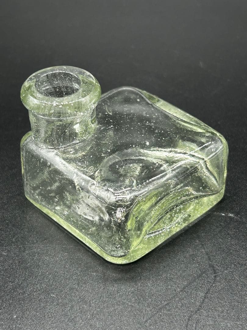 クツ型インク瓶　サムライインキ　レトロ瓶　ガラス　ペロペロ