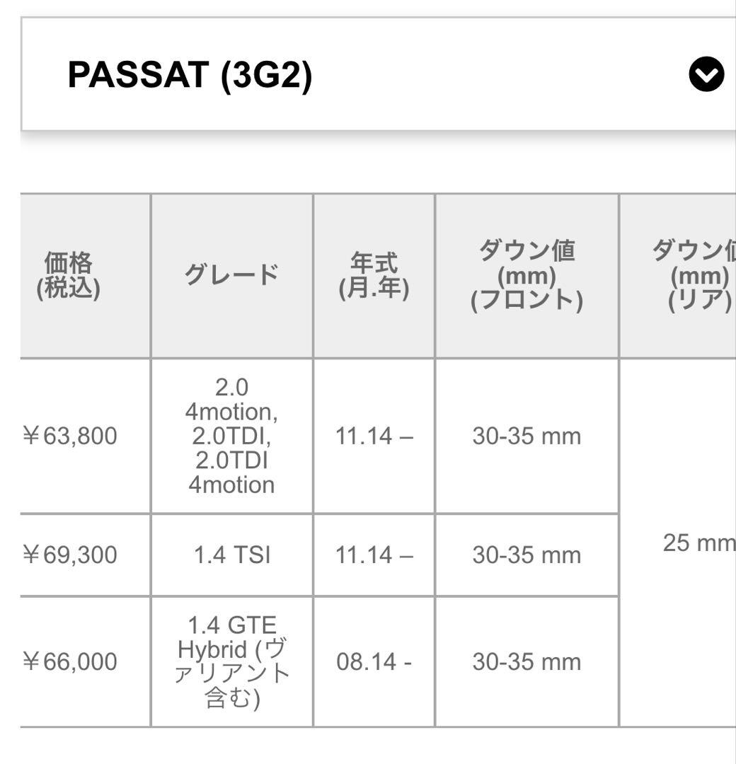 パサート ヴァリアント B8 アイバッハ ダウンサス