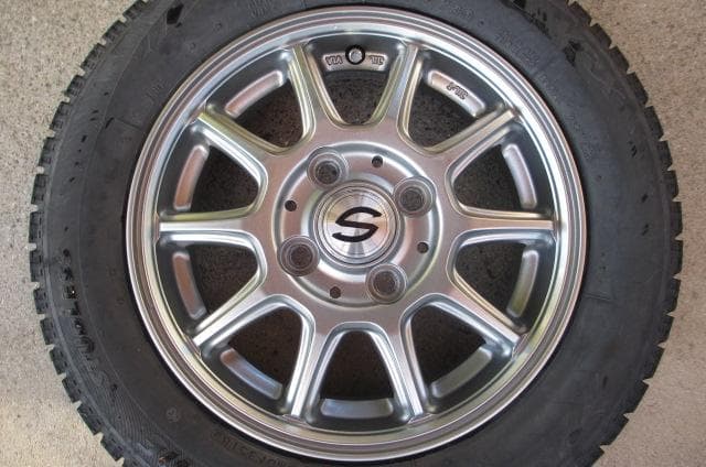 社外 13インチ アルミ ホイール PCD100 4穴 4本 155/65R13