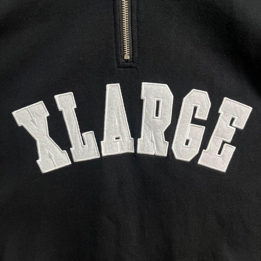 【美品】XLARGE ハーフジップ アーチロゴ L