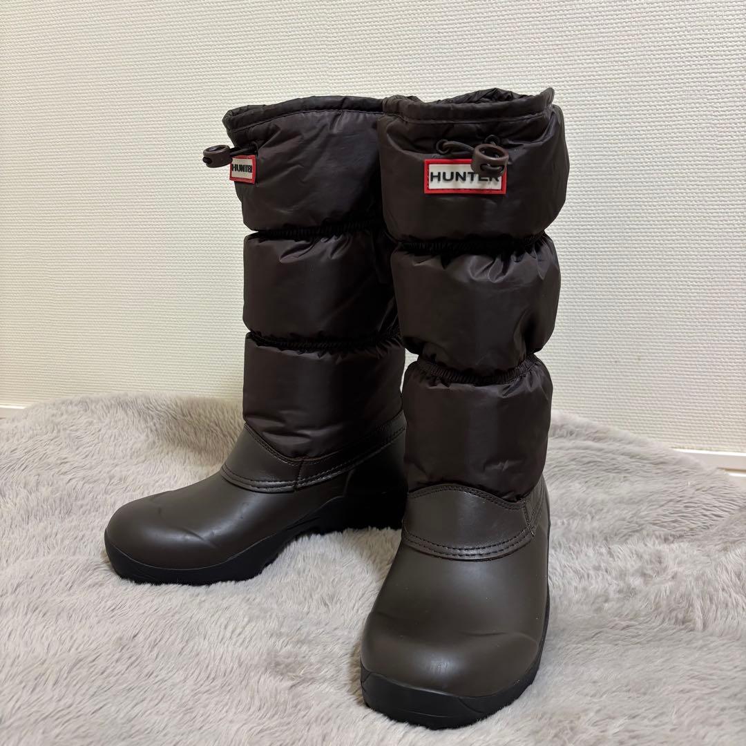 MIe さんHUNTER☆UK5スノーキルトブーツ ブラウンハンター24cm
