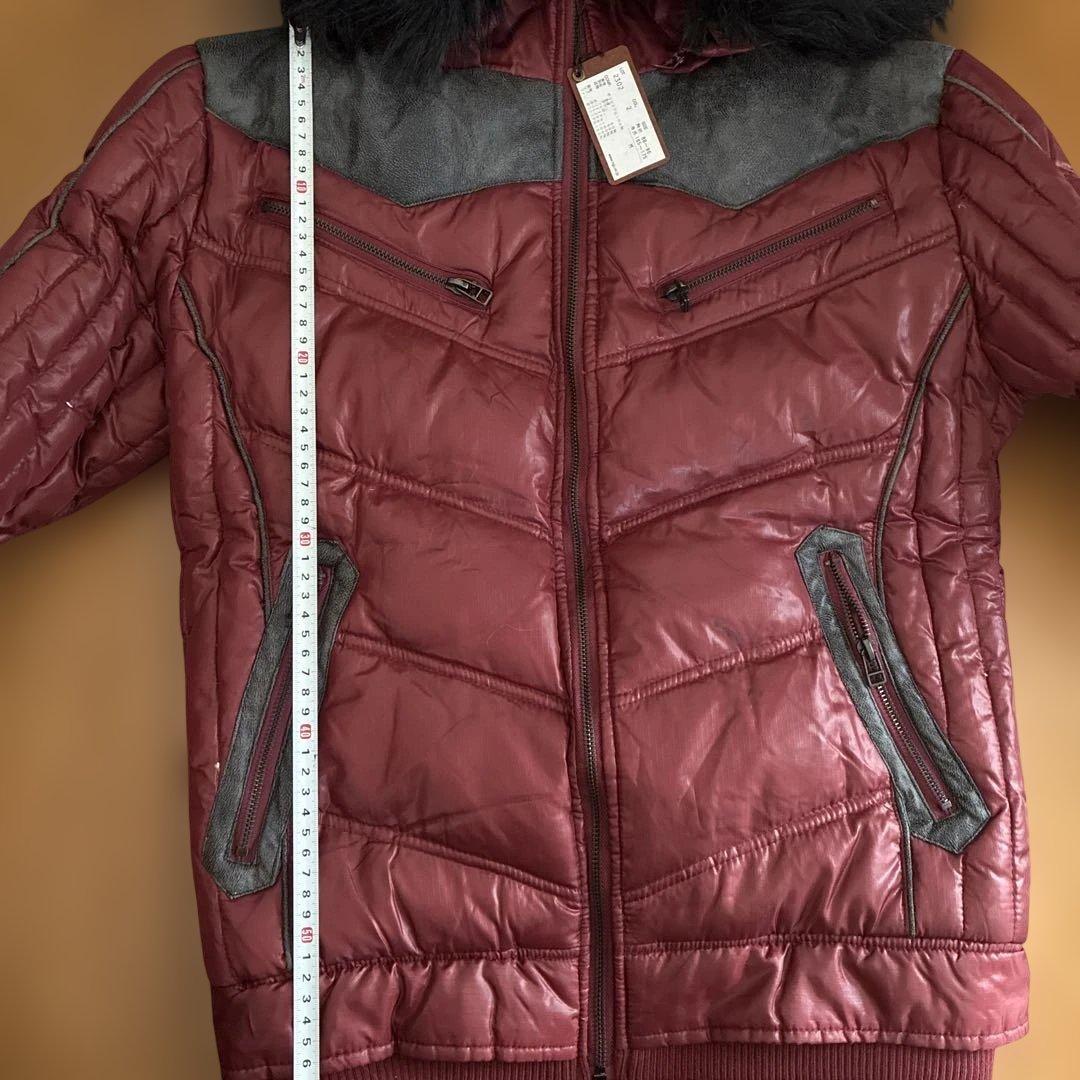 O0s archive ファー付き ダウンジャケット お兄系y2k 平成 赤