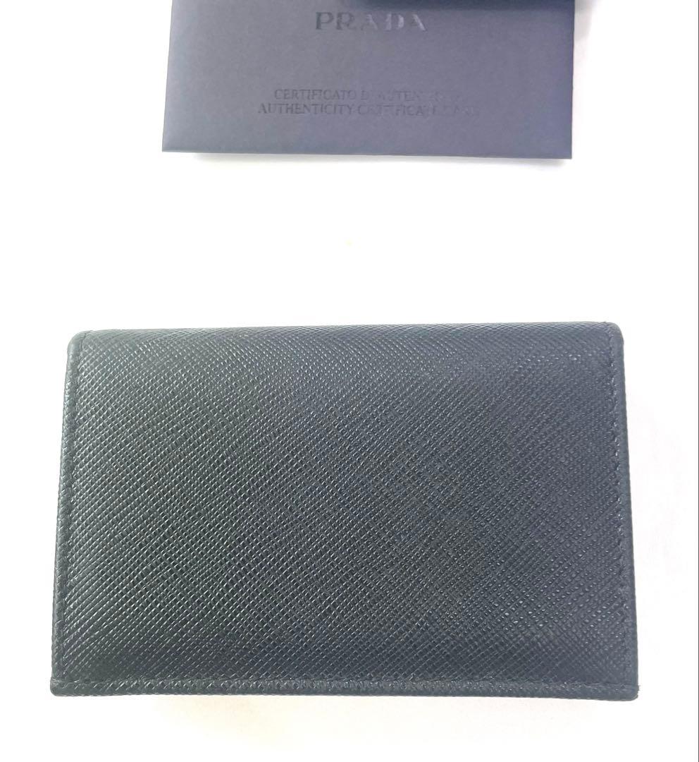 専用‼️PRADA【プラダ】カードケース　名刺入れ　サフィアーノ　ブラック　リボン
