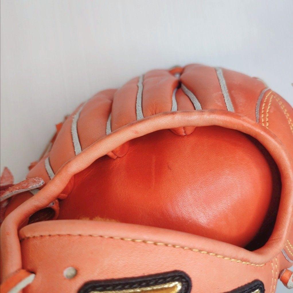 美品！ミズノプロ 硬式野球グローブ（オレンジ）