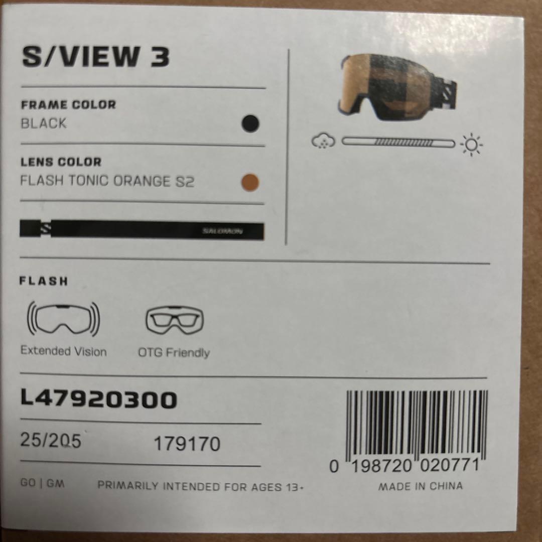 SALOMON サロモン　S/VIEW ゴーグル