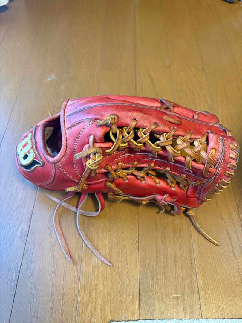 【週末限定価格】ウィルソン 外野用 軟式野球グローブ 赤