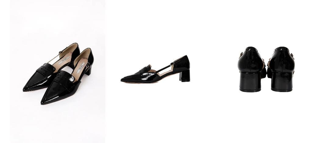 ハーリップトゥ MMedallion Heel Loafer black 38