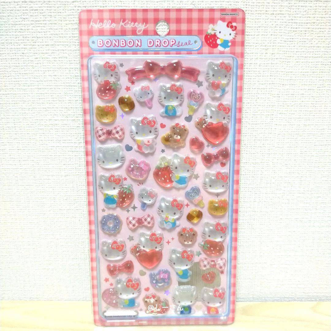 【店舗購入正規品】サンリオ　第二弾　大サイズ　ボンボンドロップシール　6枚セット