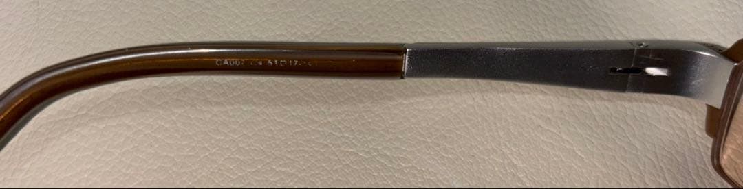 Cartier CA007 C4 メガネフレーム シルバー ブラウン カルティエ