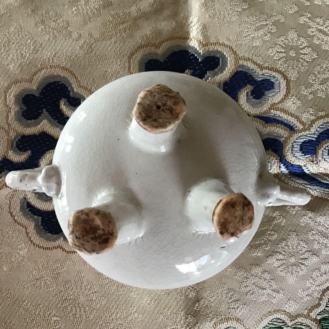 【徳化窯 白高麗香炉】