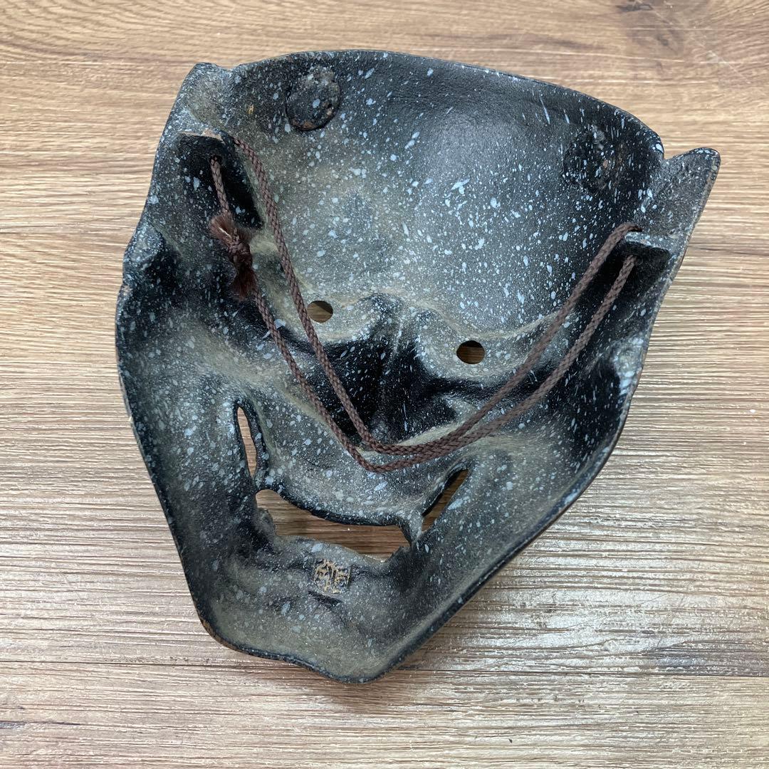 4F 昭和レトロ 般若面 壁掛け インテリア 骨董 飾り面 お面 鉄製